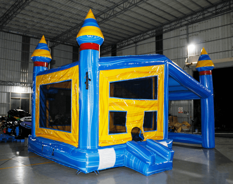 Fire & Ice Bounce House with Canopy