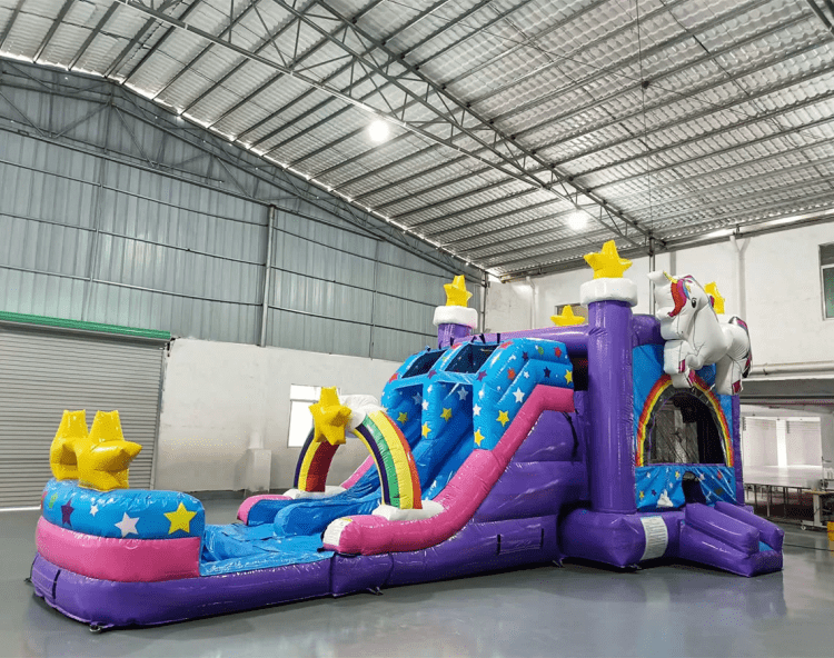 XL Unicorn Bounce House W/Slide Combo